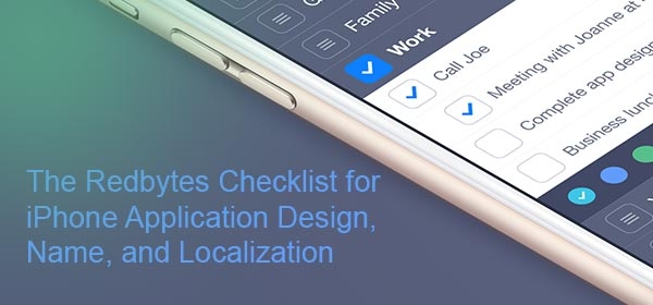 The Redbytes Checklist for iPhone Application Design, Name, and Localization